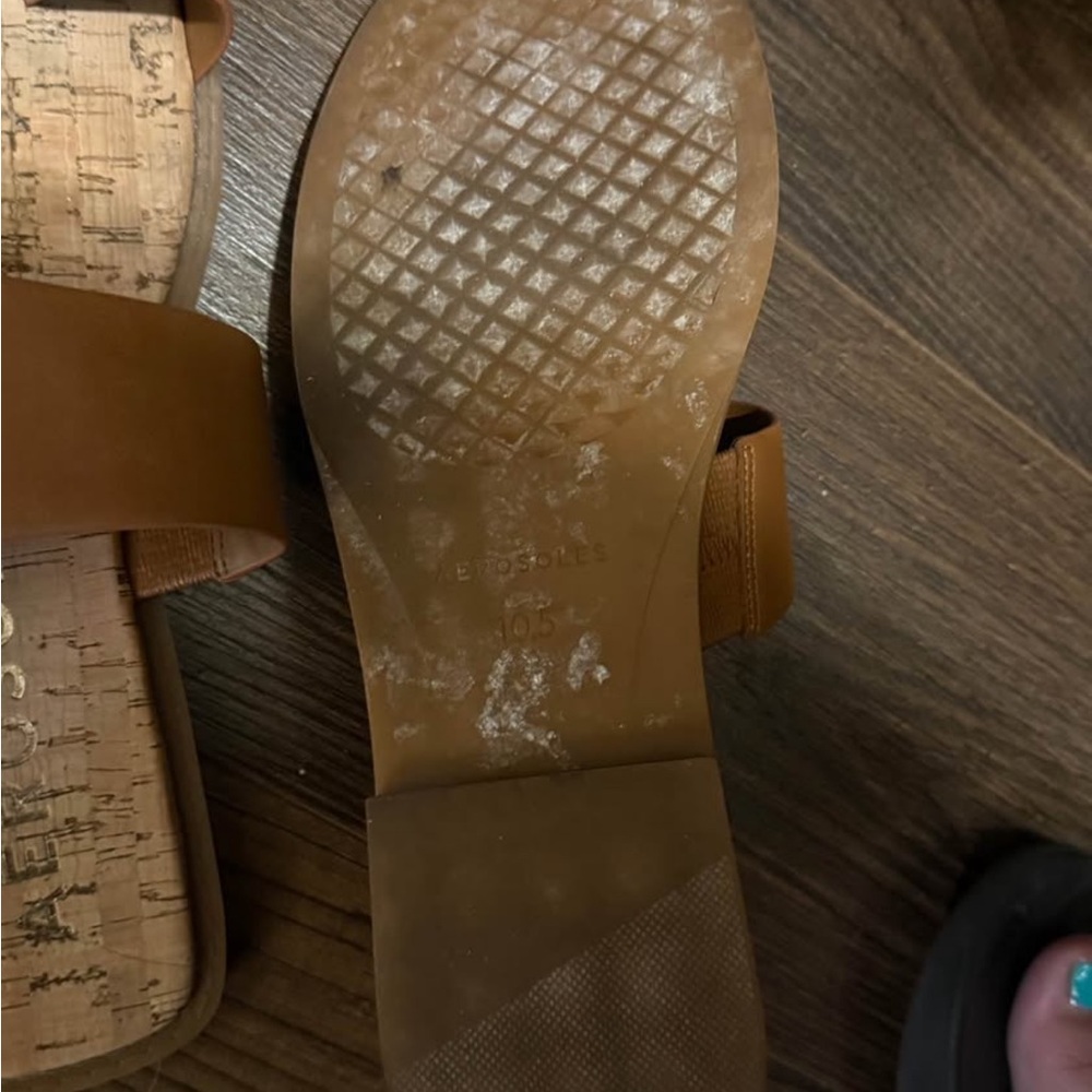 Aerosoles Brown Sandals with Cork Footbed 10.5